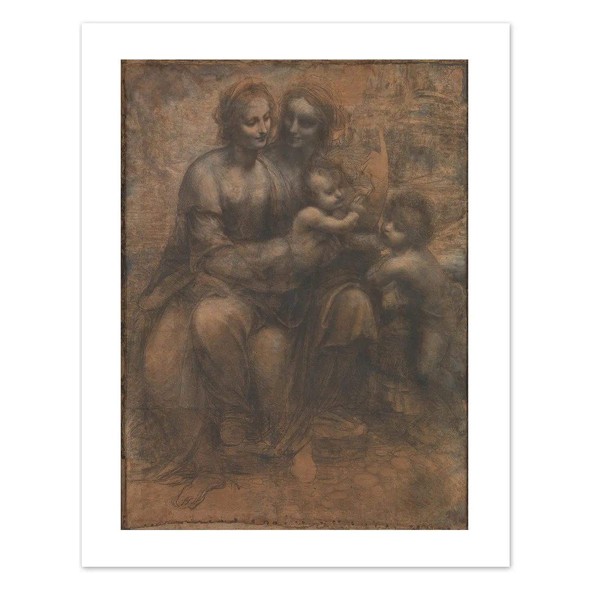 Leonardo da Vinci The Burlington House Cartoon Mini Print
