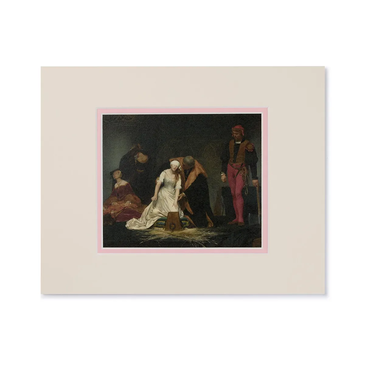 Delaroche The Execution of Lady Jane Grey Double Mounted Print