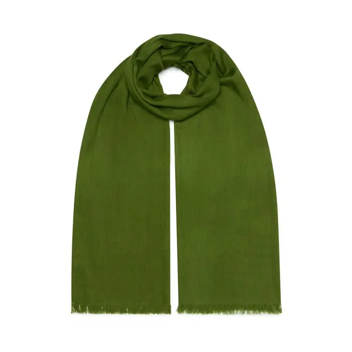 Olive Green Merino Scarf | National Gallery Shop
