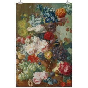 Main image of Fruit and Flowers in a Terracotta Vase Epic Poster