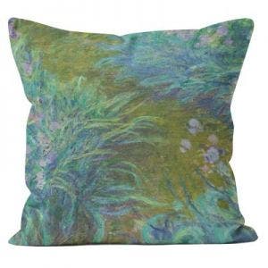 Small image of Monet Irises Cushion