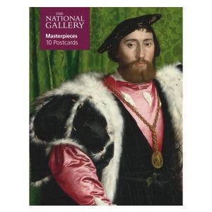 Masterpieces Postcard Pack - Set of 10 features a detail of the Ambassadors on the cover