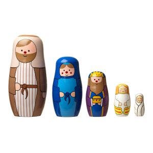 Nativity Wood Nesting Dolls Set