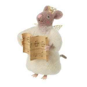 Choir Angel Mouse Felt Christmas Decoration