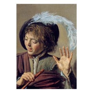 Main image of Boy with a flute Greetings Card
