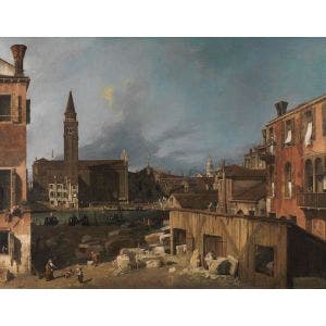 The Stonemason's Yard Print - by Canaletto
