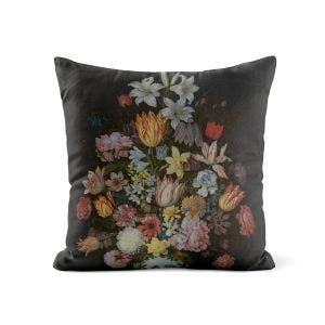 Main image of A Still Life of Flowers in a Wan-Li Vase Cushion.
