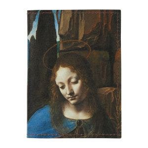 Main image of the Virgin of the Rocks Recycled Leather Wallet.