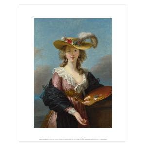 Main image of the Self Portrait in a Straw Hat Mini Print.