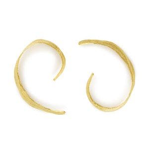Main image of the Leaf Gold Earrings.