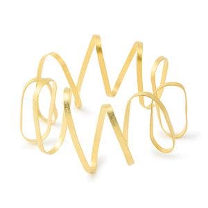 Main image of the Ribbon Wrap Gold Bracelet.