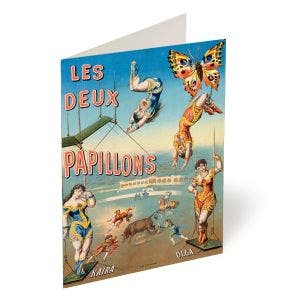 Image of  the greetings card showcasing Les Deux Papillons (Kaira & Olga) as seen in the National Gallery exhibition Discover Degas and Miss La La, this 