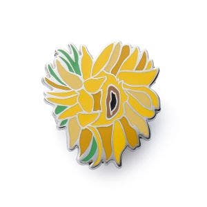 Vincent van Gogh Sunflower Pin Badge