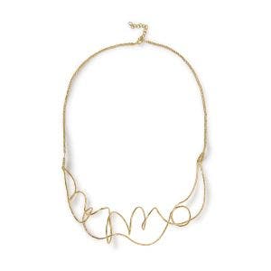 A gold-plated necklace with a 'spiral' design.