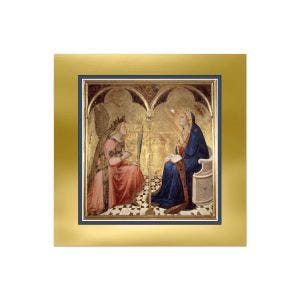Main image of the Ambrogio Lorenzetti The Annunciation Mounted Print 20.3 x 20.3 cm.