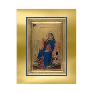 Main image of The Annunciate Virgin by Simone Martini Mounted Print 20.3 x 25.4 cm.