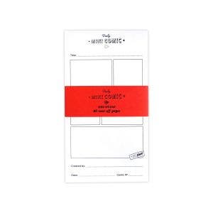 The Mini Comic with room for a title, blocks for drawings and a place to write your name and date.
