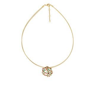 Main image of Pink Pointillism Pendant Necklace