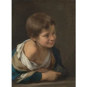 A Peasant Boy leaning on a Sill Print