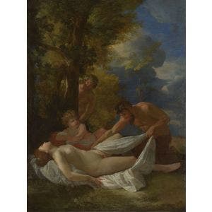 Nymph with Satyrs Print
