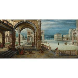 The Courtyard of a Renaissance Palace Print