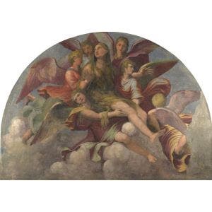 Saint Mary Magdalene borne by Angels