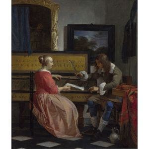 A Man and a Woman seated by a Virginal Print