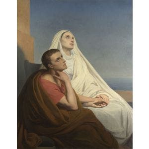 Saints Augustine and Monica Print