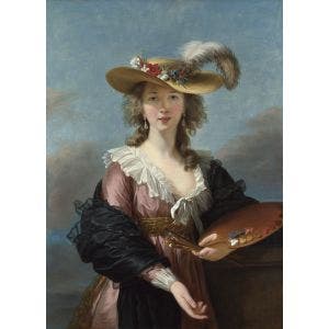 Self Portrait in a Straw Hat Print