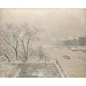 The Louvre under Snow Print