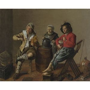Two Boys and a Girl making Music Print