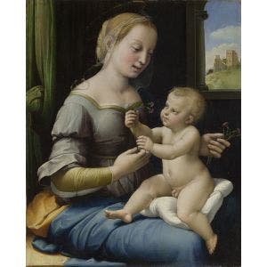 The Madonna of the Pinks ('La Madonna dei Garofani') Print