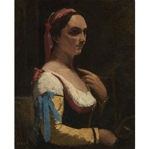 Italian Woman or Woman with Yellow Sleeve Print