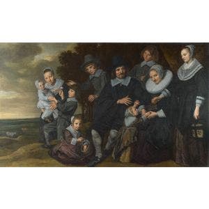 A Family Group in a Landscape Print