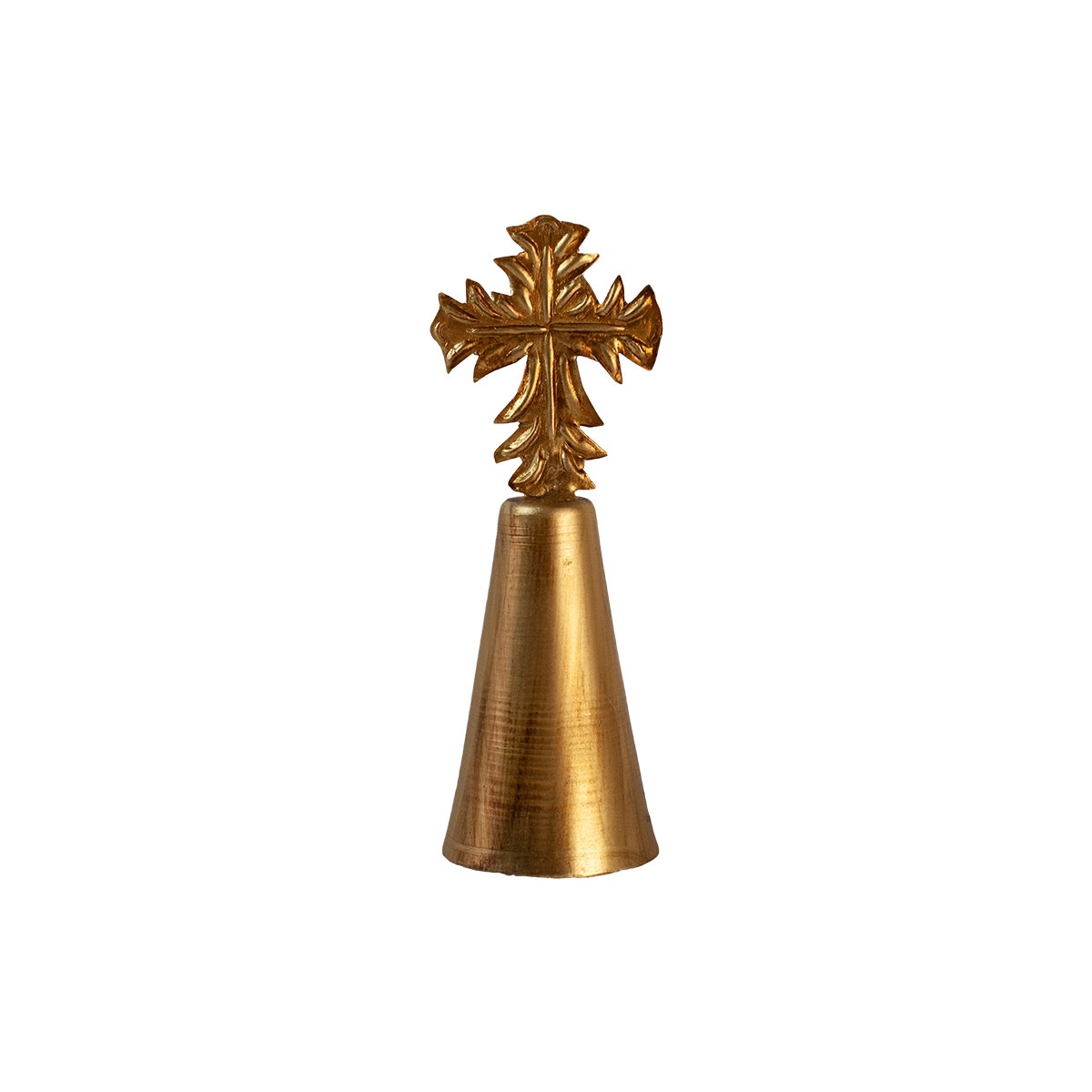 Brass Candle Snuffer Cross