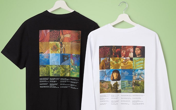 Two t-shirts on hangers