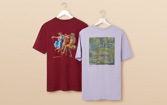 Two t-shirts on hangers